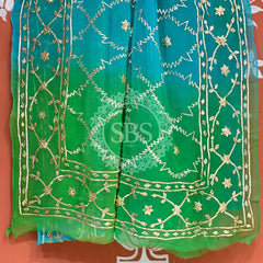 PURE CHIFFON KACHI PATTI SAREE