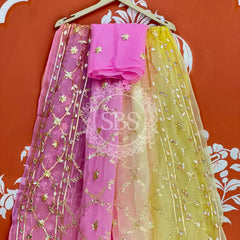 PURE CHIFFON KACHI PATTI SAREE
