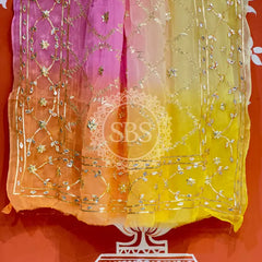 PURE CHIFFON KACHI PATTI SAREE