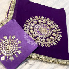 Pure Chifon mandana Kacchi patti Saree Saree