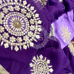 Pure Chifon mandana Kacchi patti Saree Saree