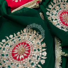 Pure Chifon mandana Kacchi patti Saree Saree