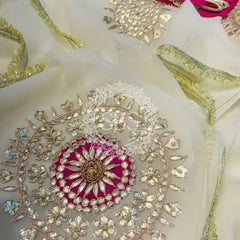 Pure Chifon mandana Kacchi patti Saree Saree