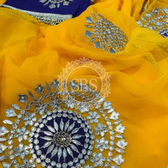 Pure Chifon mandana Kacchi patti Saree Saree