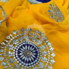 Pure Chifon mandana Kacchi patti Saree Saree