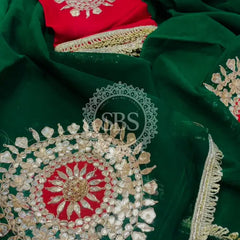 Pure Chifon mandana Kacchi patti Saree Saree