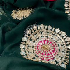 Pure Chifon mandana Kacchi patti Saree Saree