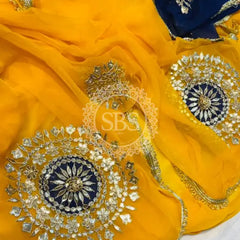 Pure Chifon mandana Kacchi patti Saree Saree