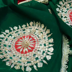 Pure Chifon mandana Kacchi patti Saree Saree