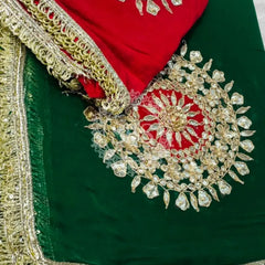 Pure Chifon mandana Kacchi patti Saree Saree
