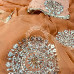 Pure Chifon mandana Kacchi patti Saree Saree