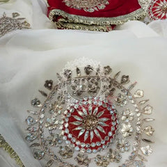 Pure Chifon mandana Kacchi patti Saree Saree