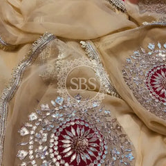 Pure Chifon mandana Kacchi patti Saree Saree