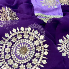 Pure Chifon mandana Kacchi patti Saree Saree