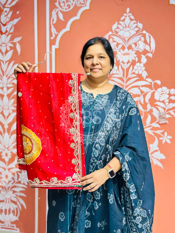 PURE CHINON GOTA PATTI SAREE