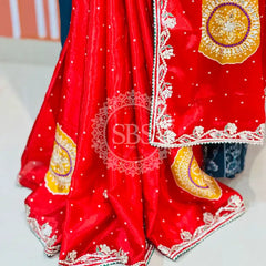 PURE CHINON GOTA PATTI SAREE