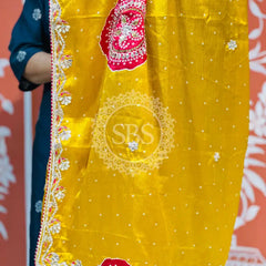 PURE CHINON GOTA PATTI SAREE