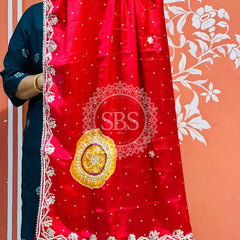 PURE CHINON GOTA PATTI SAREE