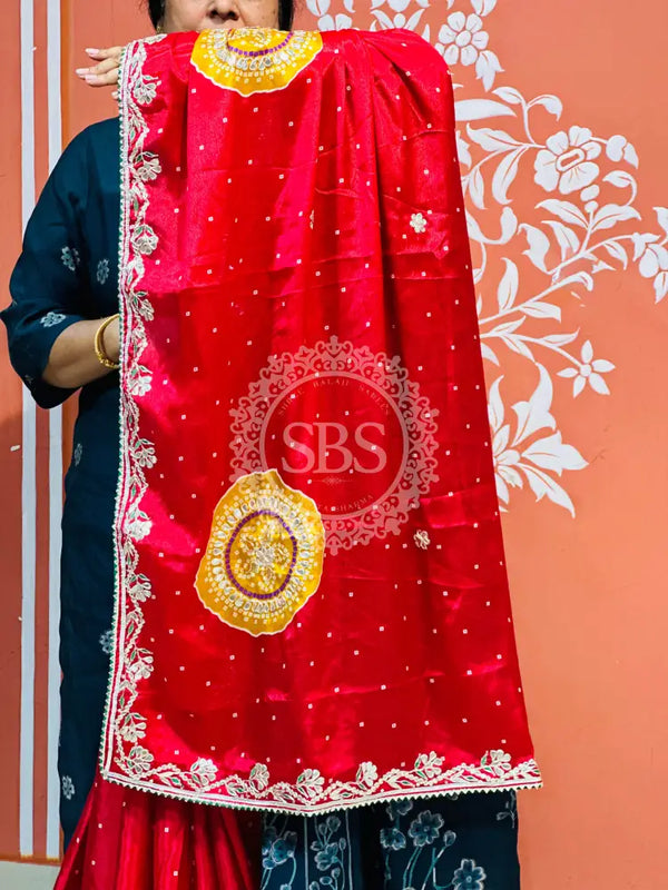 PURE CHINON GOTA PATTI SAREE