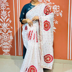 PURE CHINON GOTA PATTI SAREE