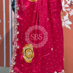PURE CHINON GOTA PATTI SAREE
