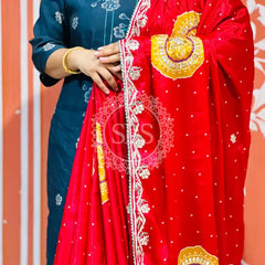 PURE CHINON GOTA PATTI SAREE