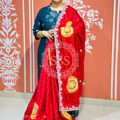 PURE CHINON GOTA PATTI SAREE