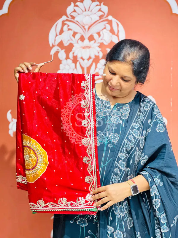 PURE CHINON GOTA PATTI SAREE