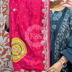 PURE CHINON GOTA PATTI SAREE