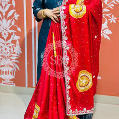 PURE CHINON GOTA PATTI SAREE