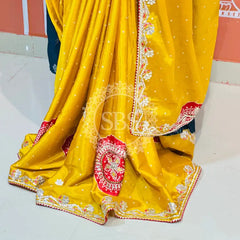 PURE CHINON GOTA PATTI SAREE