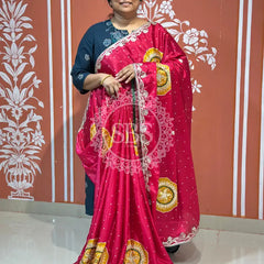PURE CHINON GOTA PATTI SAREE