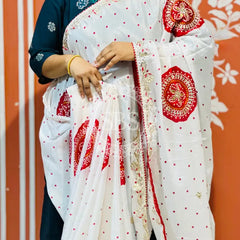 PURE CHINON GOTA PATTI SAREE