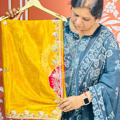 PURE CHINON GOTA PATTI SAREE