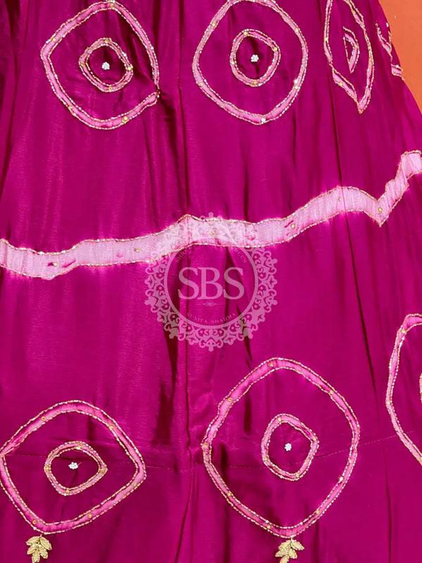 PURE CHINON HANDWORK GOTA PATTI LEHENGA