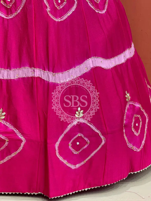 PURE CHINON HANDWORK GOTA PATTI LEHENGA