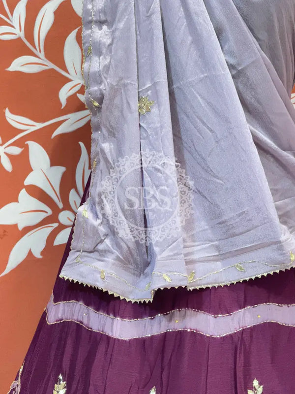 PURE CHINON HANDWORK GOTA PATTI LEHENGA