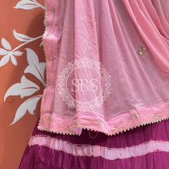 PURE CHINON HANDWORK GOTA PATTI LEHENGA