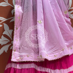 PURE CHINON HANDWORK GOTA PATTI LEHENGA