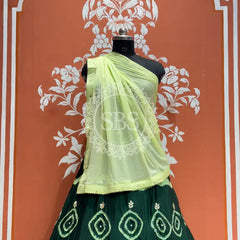 PURE CHINON HANDWORK GOTA PATTI LEHENGA