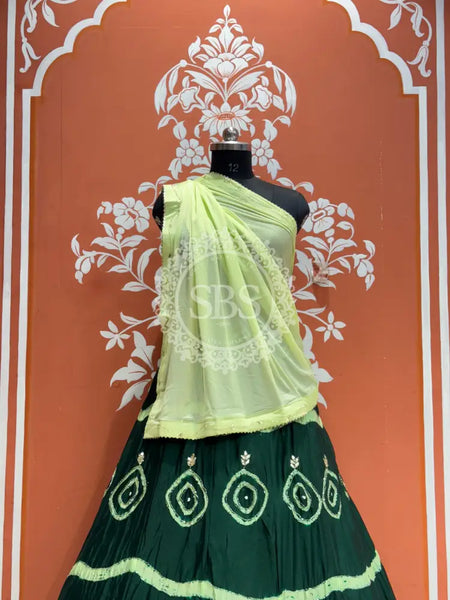 PURE CHINON HANDWORK GOTA PATTI LEHENGA