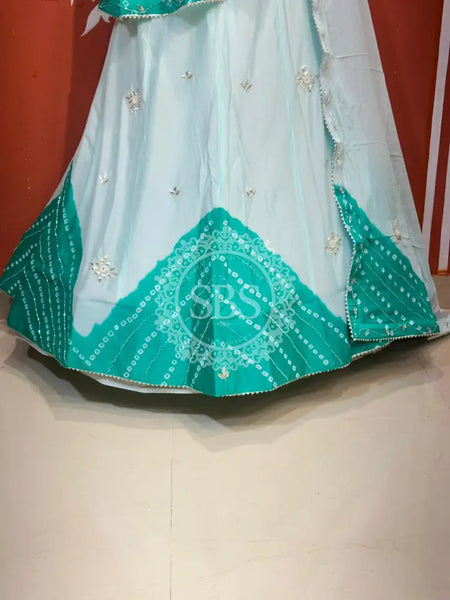 PURE CHINON SHIBORI BANDHEJ LEHENGA