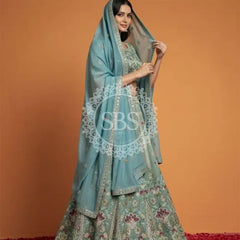 Pure Cosmos Floral Embroidery Lehenga