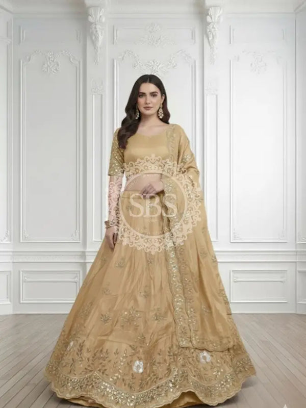 Pure Cosmos silk Handwork Lehenga