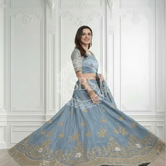 Pure Cosmos silk Handwork Lehenga