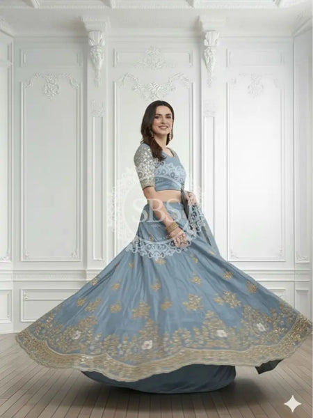 Pure Cosmos silk Handwork Lehenga