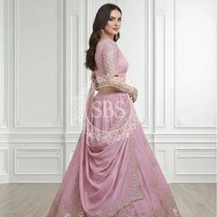 Pure Cosmos silk Handwork Lehenga