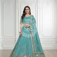 Pure Cosmos silk Handwork Lehenga