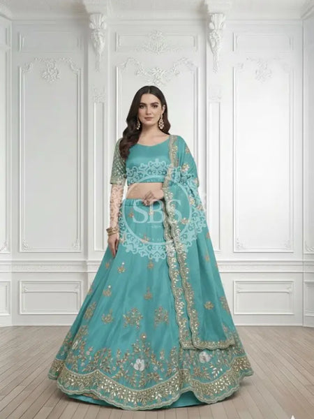 Pure Cosmos silk Handwork Lehenga