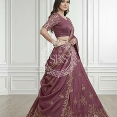 Pure Cosmos silk Handwork Lehenga